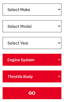 Throttle Body Product Page Filter Bar