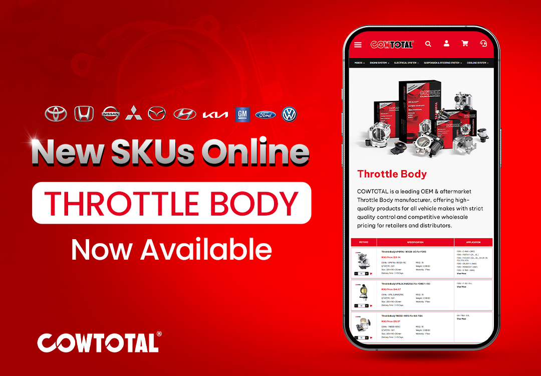 Throttle Body SKUs Now Available Online