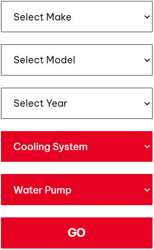 Engine Water Pump Product Page Filter Bar
