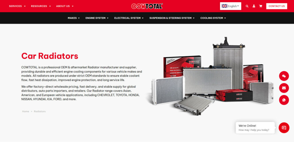 Radiateurs de voiture